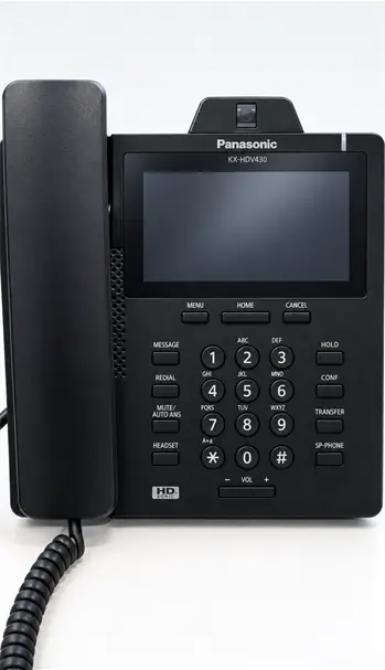 IP desk phone with colour display