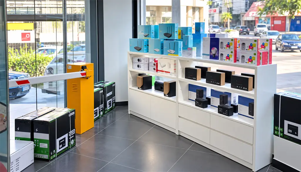 Technology Group showroom in Adonis with security, satellite and networking products